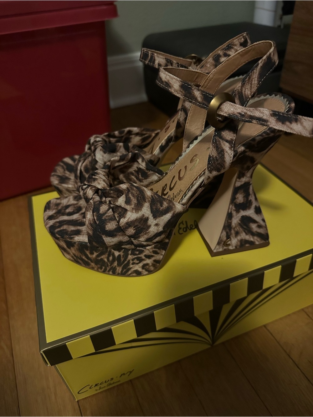 Circus by Sam Edelman Leopard-Print Knotted Platform Heels